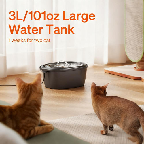 3L Stainless Steel Pet Water Fountain (Dishwasher Safe)
