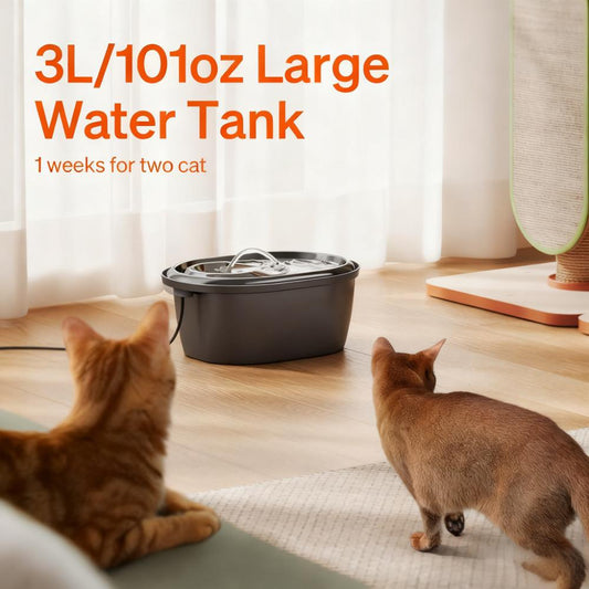 3L Stainless Steel Pet Water Fountain (Dishwasher Safe)