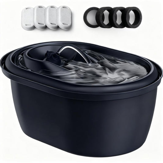 3L Stainless Steel Pet Water Fountain (Dishwasher Safe) English Description