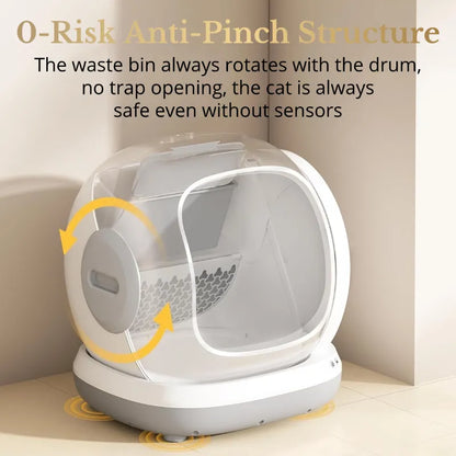 Upgrade Your Cat’s Comfort: Smart 75L Litter Box with Silent Mode, Health Monitoring & 9 Sensors!