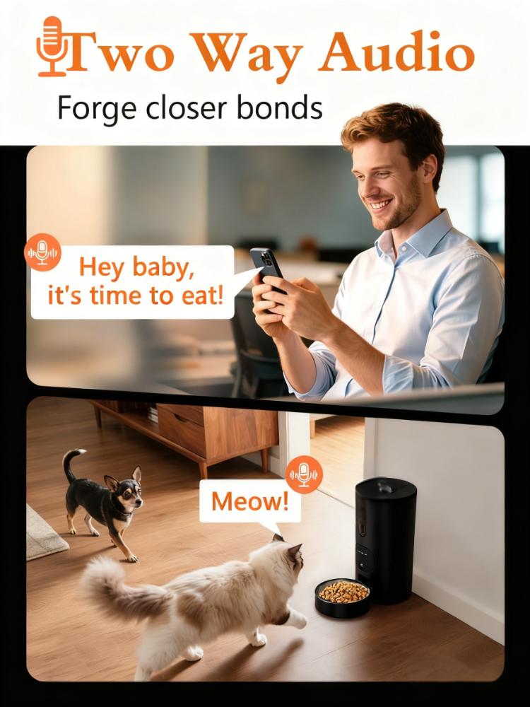 Smart Pet Feeder with 1080P Camera & Two-Way Audio