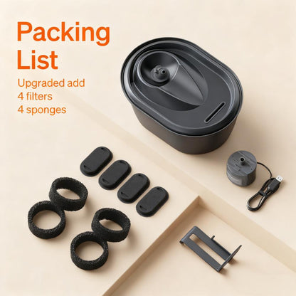 3L Stainless Steel Pet Water Fountain (Dishwasher Safe) English Description